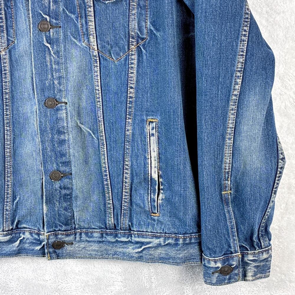VTG Levis Trucker Jacket Mens L Denim Type 3 Faded Distressed Whiskered 72334 - Picture 2 of 14